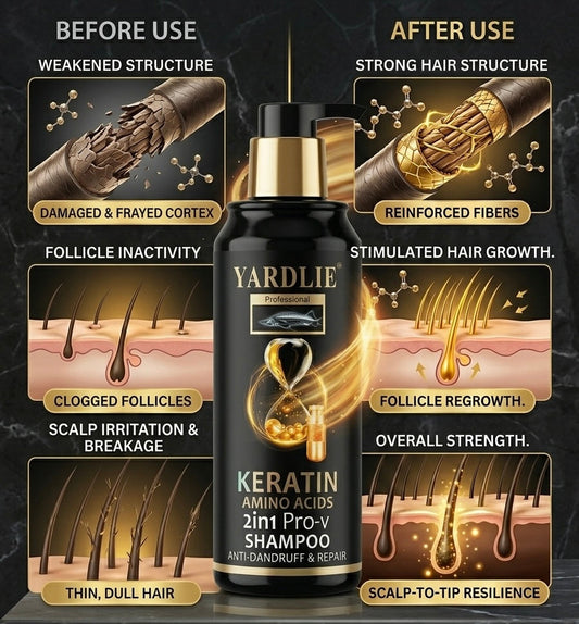 Yardlie UK Amino Acid Keratin Shampoo – Keratin Hair ReGrowth & Damage Repair