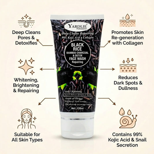 Yardlie Professional Black Rice Detox Face Wash 120ml